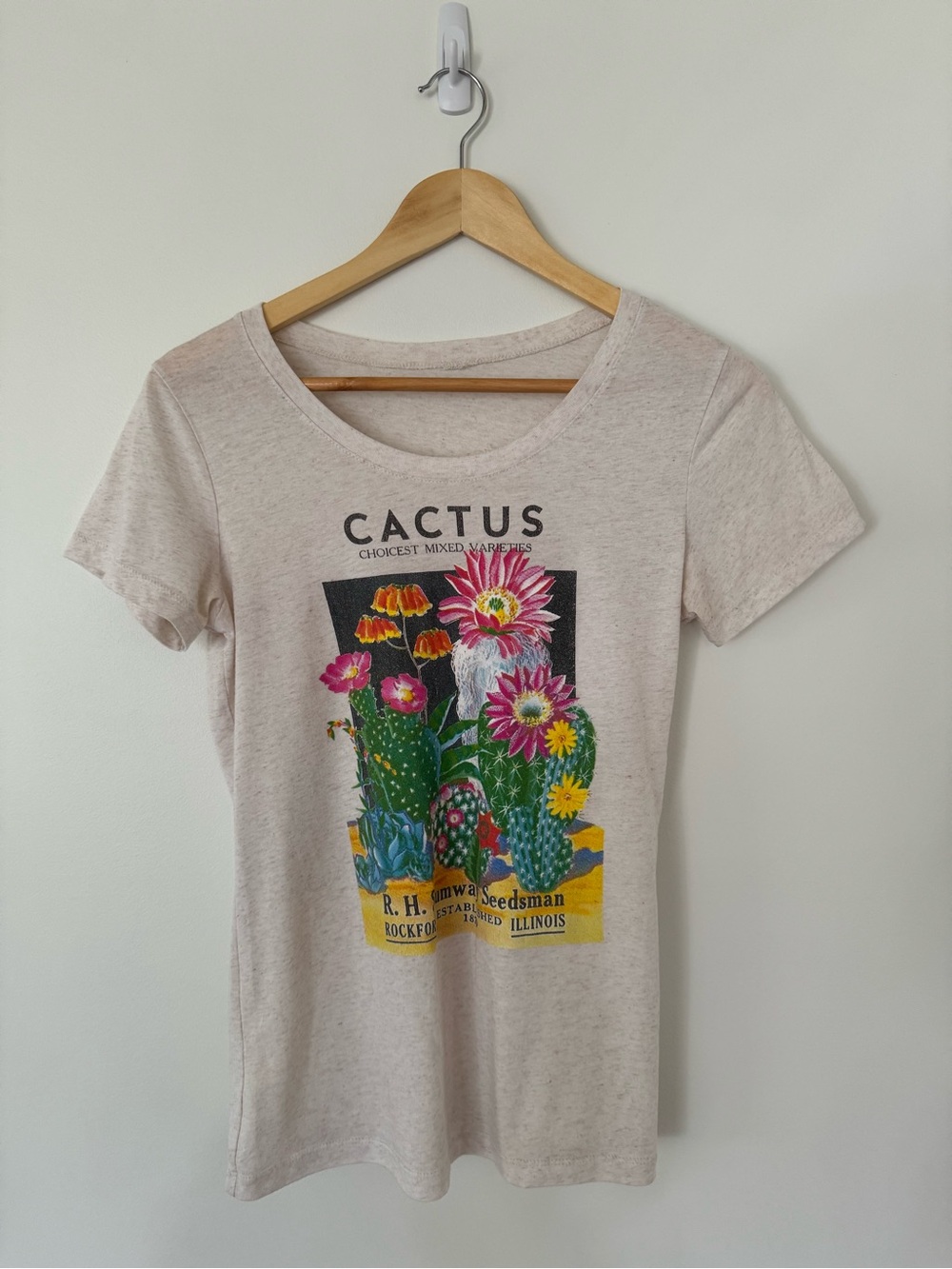 Cactus Graphic Tee - Floral Print Women’s Top